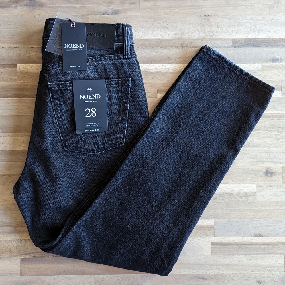 NOEND Eve High‎ Waist Slim Straight Leg Jeans NWT